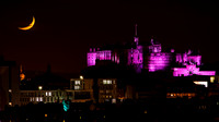 Crescent moon, purple castle