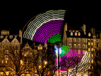 Edinburgh Old Town wears a spinning bow-tie for Christmas