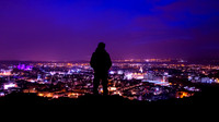 Jake surveys Edinburgh