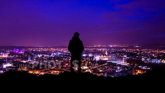 Jake surveys Edinburgh